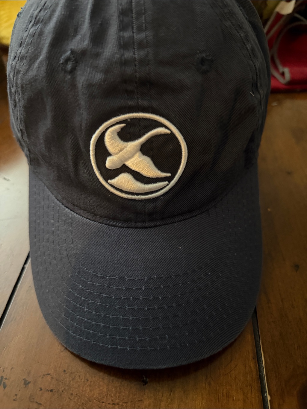 Navy Embroidered Logo Baseball Cap